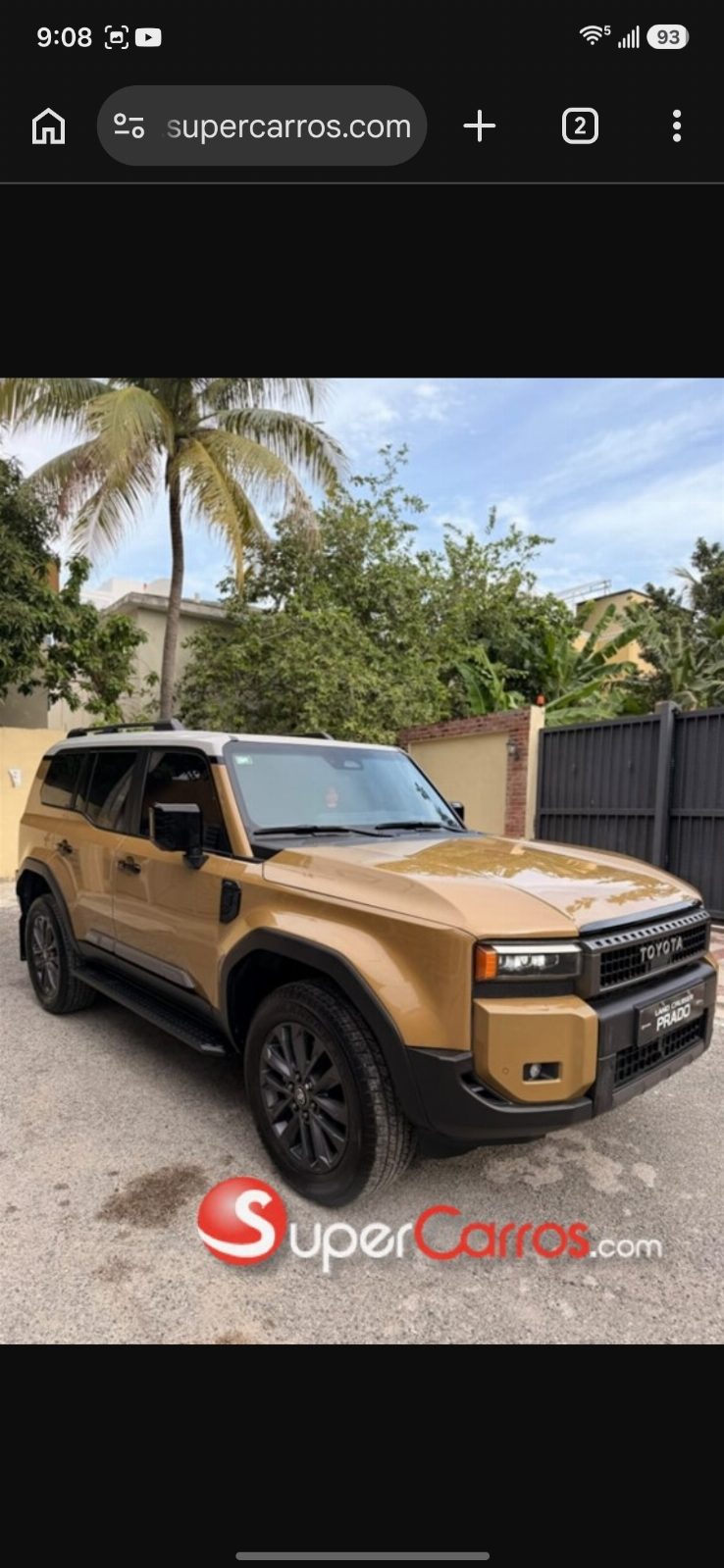 Toyota 2025 Toyota Land Cruiser Prado Adventure 2025 vista frontal